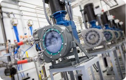 Process monitoring equipment installed on an industrial pipeline for combustion optimization and fuel flexibility.